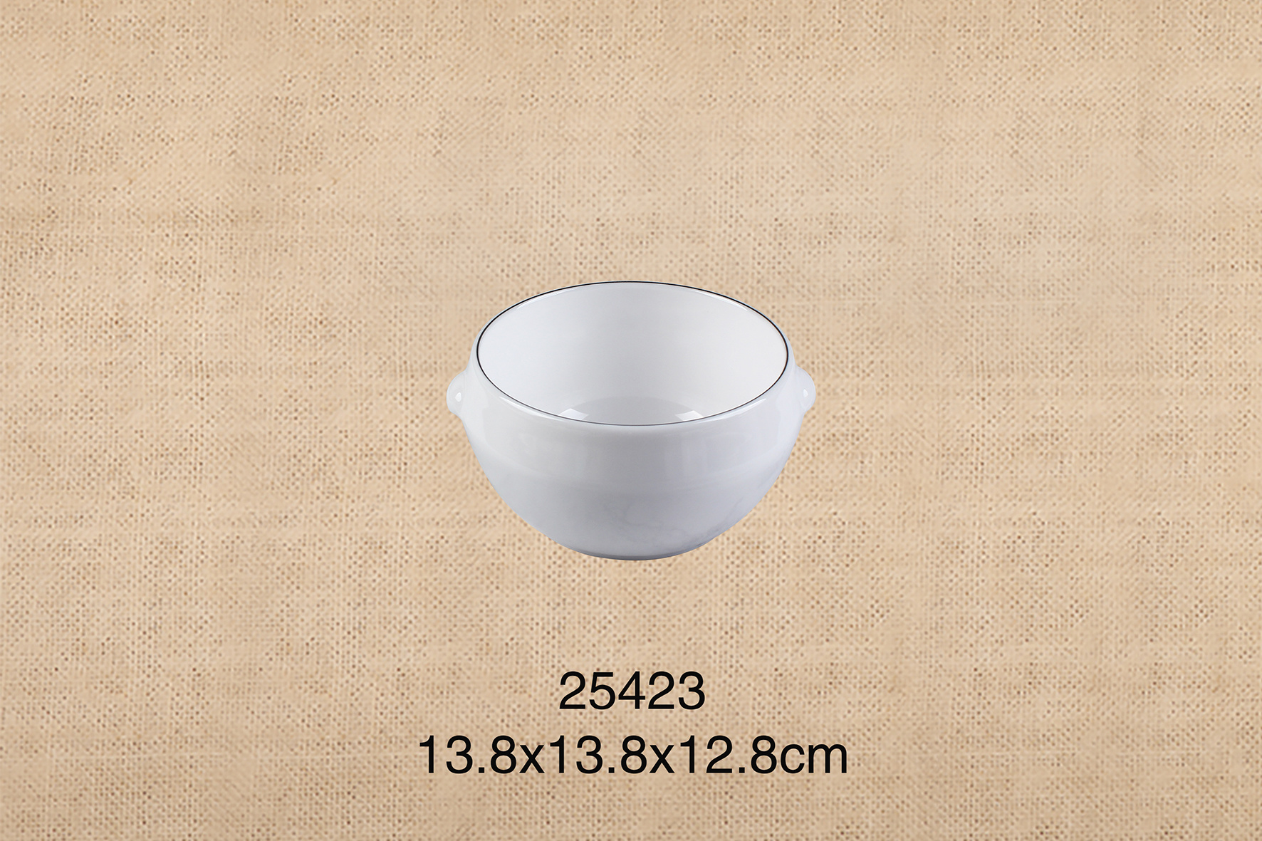 25423  5.4寸双耳碗  黑線(xiàn)